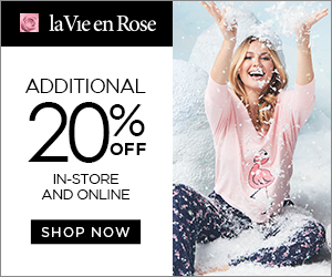 Save an additional 20% off at la Vie en Rose.