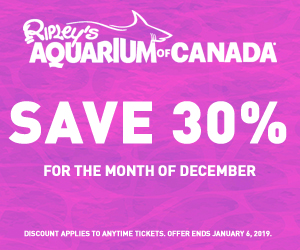 Save 30 percent on Ripley's Aquarium of Canada