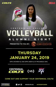 Alumni Volleyball Night January 24